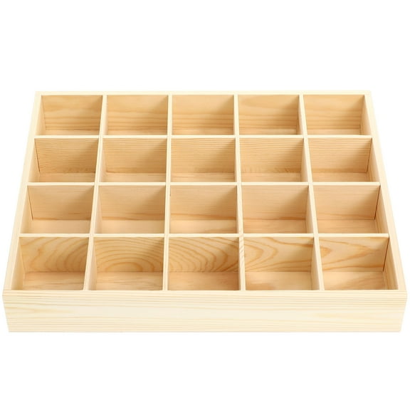 Pawsdot Wooden Underwear Storage Box Beige Organizer for Socks Panties and Closet Drawer