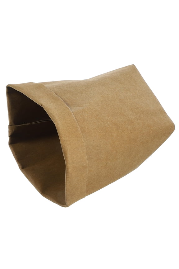 Washable Kraft Paper Container Brown Reusable Storage and Decorative Bag