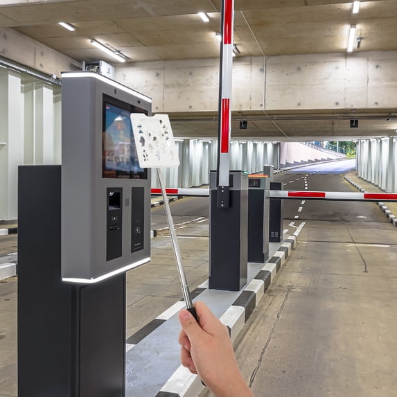 Pawsdot Parking Tool Swiping Rod with Precision Lever for Seamless Contactless Payment White