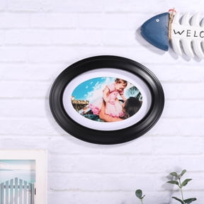 Pawsdot Black Oval Wooden Picture Frame, Wall Hanging, Classic Accent for Home Decor
