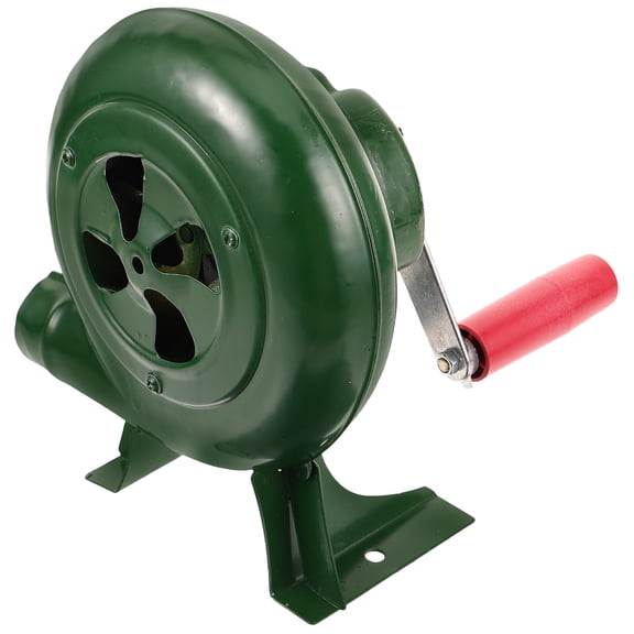 Pawsdot Green Portable Manual Hand Crank Fire Blower Fan for Bbq Camping and Home Outdoor Use