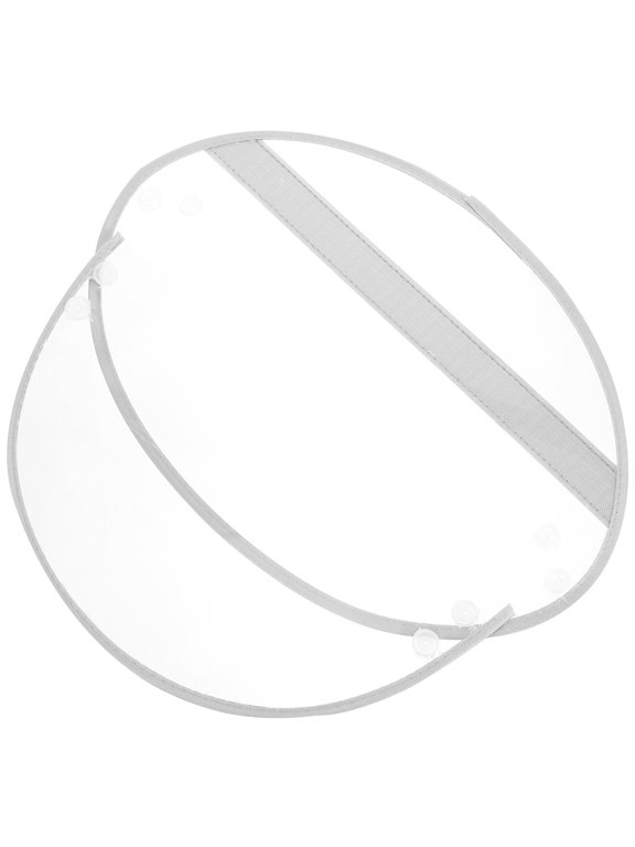 Clear Plastic Rain Bonnet for Effective Face Shielding in Shops