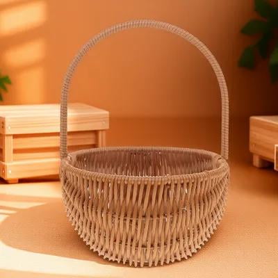 Pawsdot Easter Basket Plastic Light Brown for Storage and Decoration