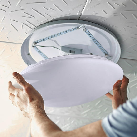 Pawsdot Plastic Ceiling Light Cover for Home with Round Lampshade Soft Light Filter