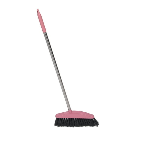 Pawsdot Home Broom Long Handle Heavy Duty Broom Pink 1Set Outdoor Use
