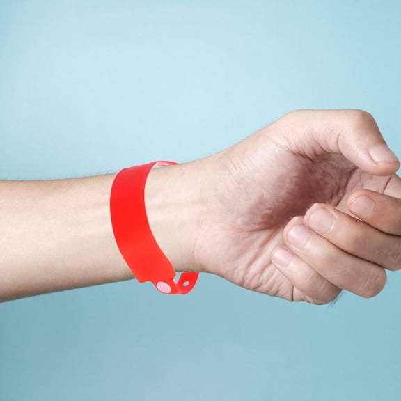 Pawsdot Comfortable Soft PVC Wristbands for Hospitals with Waterproof Adjustable Strap and Writable Surface