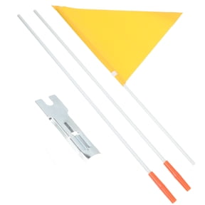 Pawsdot Yellow PVC Bike Flag, Durable and Tear-Resistant Cycling Accessory