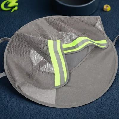 Pawsdot Safety Sun Visor Full Brim Grey Polyester Dustproof 1Set