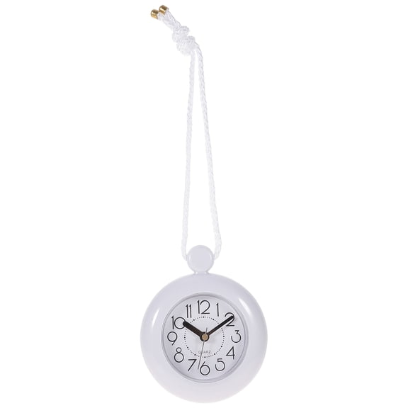 Pawsdot Bathroom Wall Hanging Small Waterproof Bathroom Clock White Plastic Battery Operated 1Pcs
