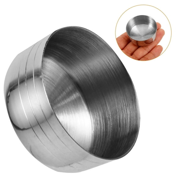 Pawsdot Stainless Steel Shaker Cup Lid Plated Silver Splash Proof Cover Reusable for Bar and Home Use
