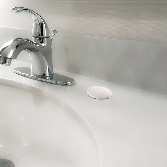 Pawsdot 2Pcs Kitchen Sink Hole Cover Stainless Steel Faucet Hole Stopper with Leak Proof Gasket