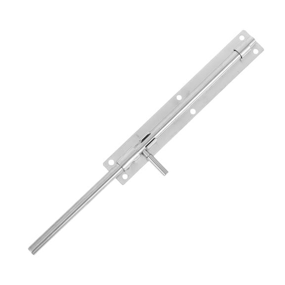 Pawsdot Durable Stainless Steel Cane Bolt Lock for Gate Hardware with Plated Silver Surface Mounted Bolt