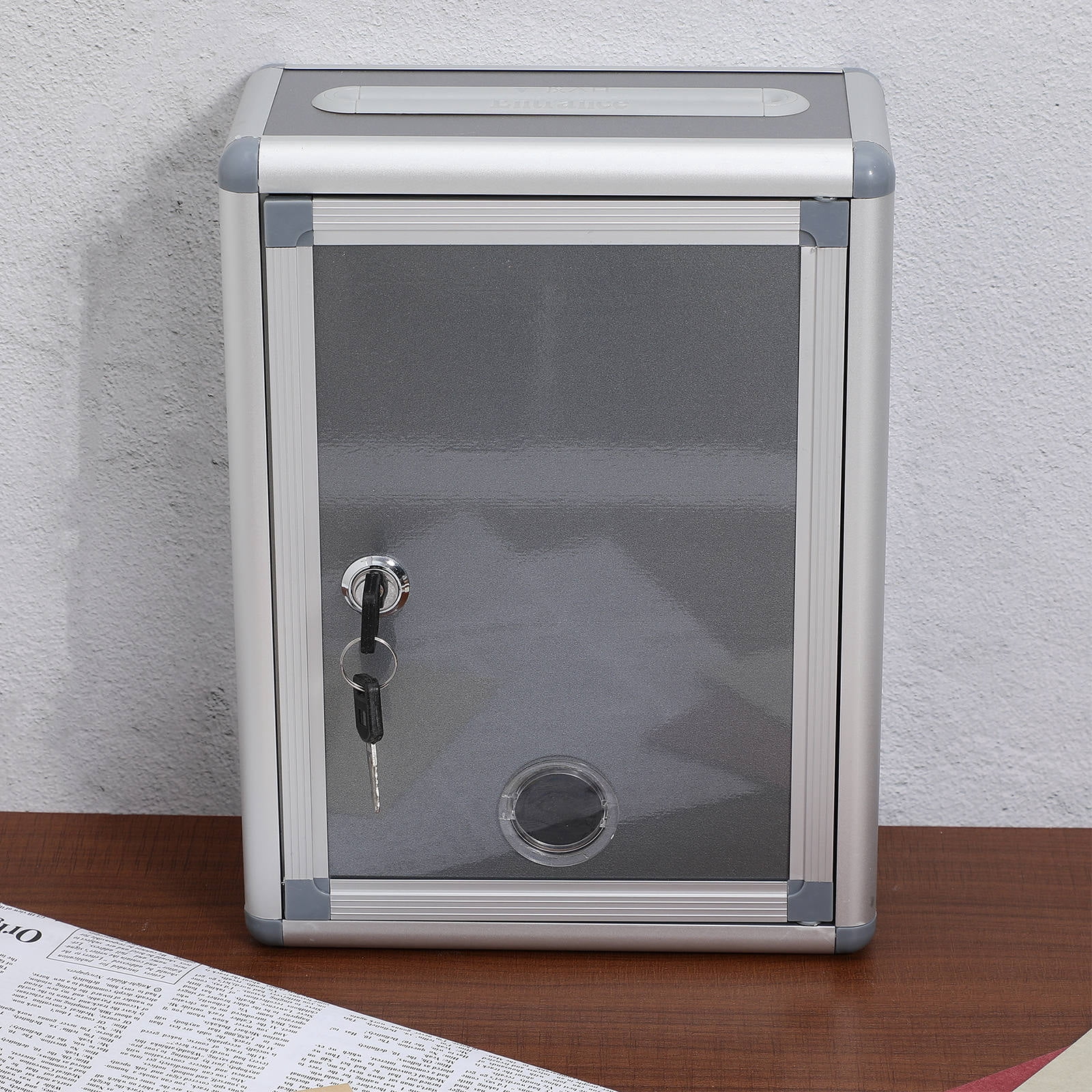 Pawsdot Lightweight Aluminium Alloy Small Mailbox Grey Lock