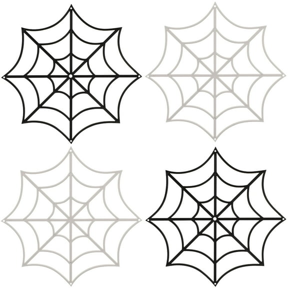Pawsdot 12Pcs Cobwebs Decorative Spider Webs Assorted Color Durable Lightweight Party Decorations