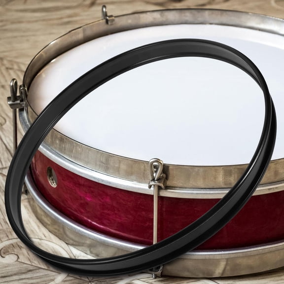 Pawsdot Bass Drum Hoop Protector Black Metal Drum Ring Replacement Parts for Studio and Live Performances
