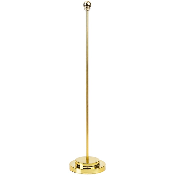 Pawsdot Sturdy Golden Metal Flagpole Base for Home Easy Installation Indoor and Outdoor Use