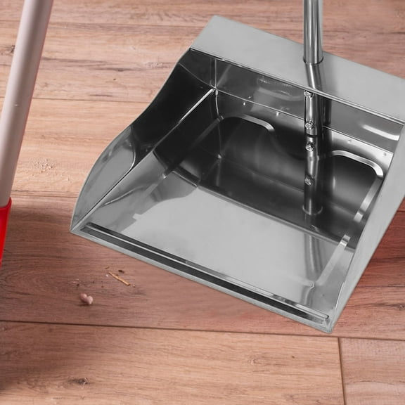 Pawsdot Heavy Duty Stainless Steel Dustpan Wide Pan for Indoor and Outdoor Use