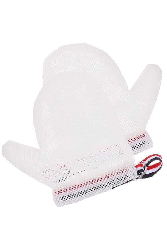 Finger Sucking Guard Gloves White Nylon Skin-Friendly for Infants 1Pair