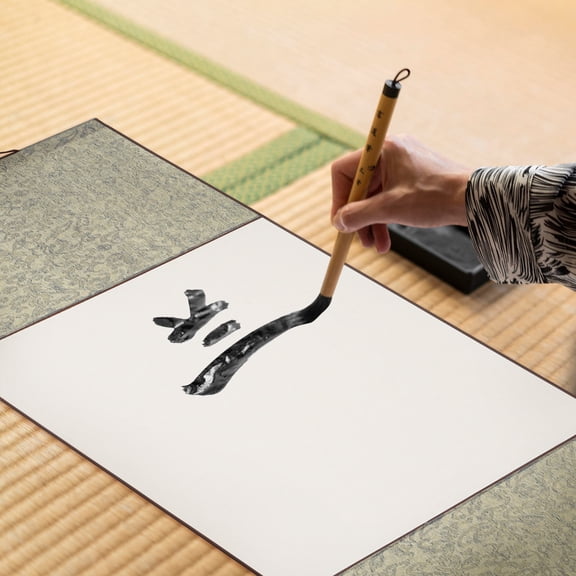 Pawsdot Multi-Color Brocade Calligraphy Scroll for Artistic Practice and Display
