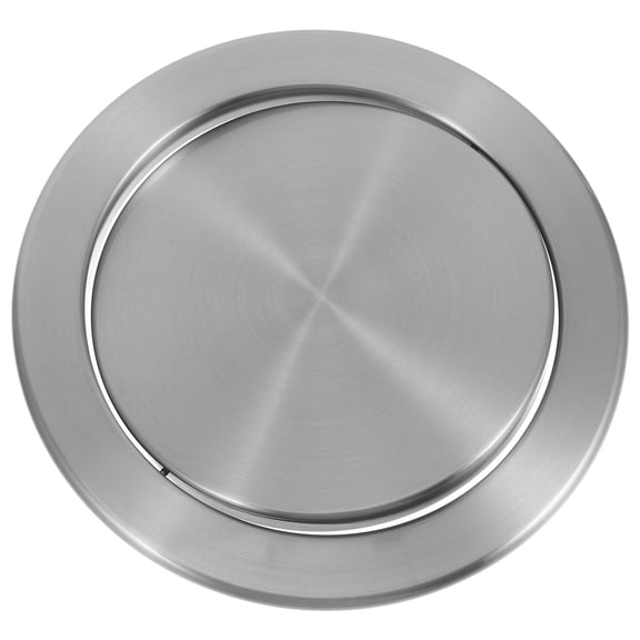 Pawsdot Plated Silver 430 Stainless Steel Recessed Trash Can Lid for Home Kitchen Use