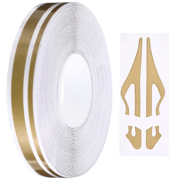 Pawsdot Pinstripe Decals Auto Body Car Decal Golden PVC Waterproof for Truck Camper Trailer Decor 1Pack