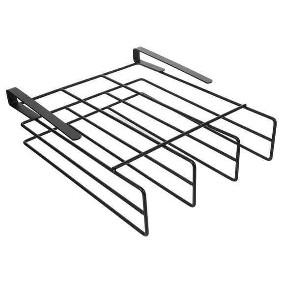 Pawsdot Under Cabinet Hanging Rack Black Multi Use Kitchen Organizer with Hanging Bar