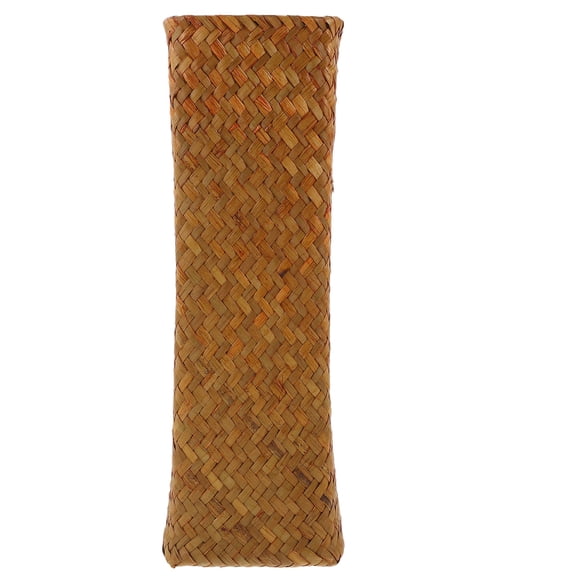 Pawsdot Woven Brown Straw Vase for Dried Flowers Simple Home Decoration