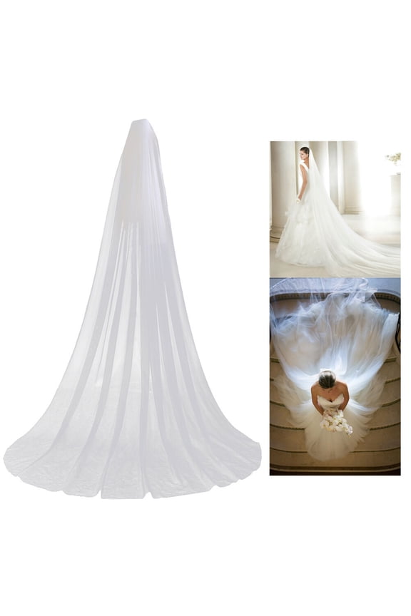 Vintage Drape Veil Chapel Style Polyester 1Set For Women