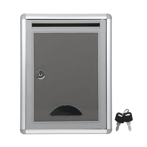 Pawsdot Aluminum Alloy Mailbox Grey Lockable Wall Mountable for Storage Use