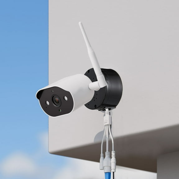 Pawsdot Outdoor Security Camera Box in Black Plastic for Weatherproof Protection