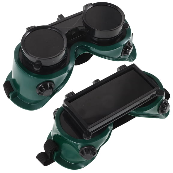 Pawsdot Welding Goggles for Men with Green Plastic Ventilation 2Set 7.5X3.1X2.6in