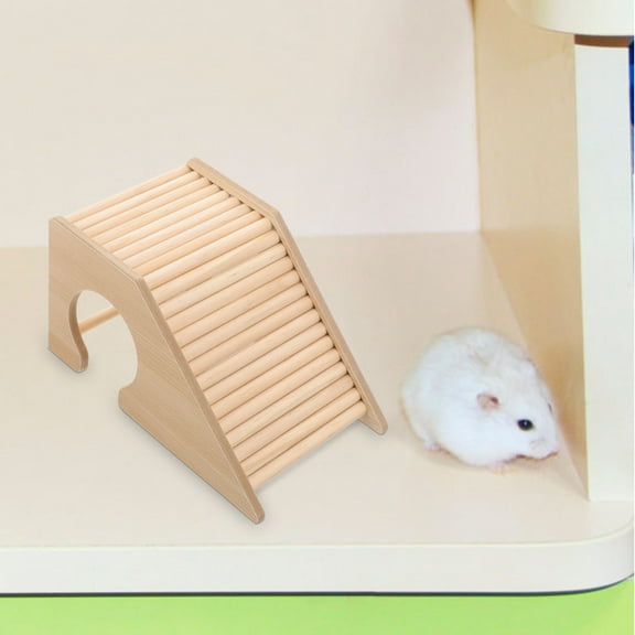 Pawsdot Small Animal Ladder Wooden Climbing Ladder 1Pcs Beige Indoor Pet Play Supplies