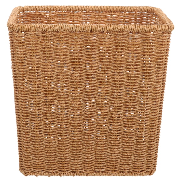 Pawsdot Toilet Paper Basket Versatile Trash Can Khaki Plastic 1Pack
