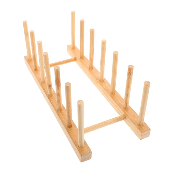 Pawsdot Beige Wood Thread Storage Rack Durable and Lightweight for Home
