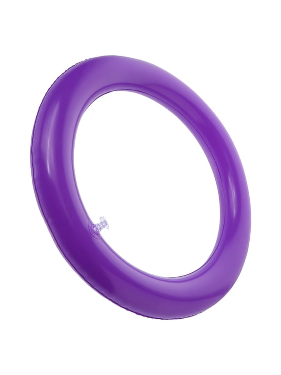 Round Inflatable Yoga Ball Stand Purple with Fixed Ring for Stable Exercise