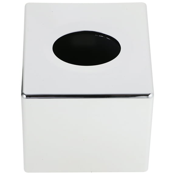 Pawsdot Decorative Facial Tissue Box Silver Plastic 1Set