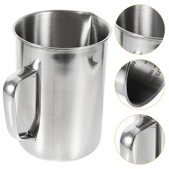 Pawsdot Laboratory Stainless Steel Beaker with Graduated Scale for Liquid Measurements