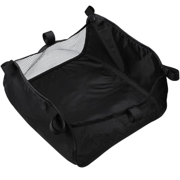 Pawsdot Black Oxford Cloth Baby Stroller Bottom Storage Basket Lightweight Organizer for Stroller 12.5 x 10.5 x 9 inches