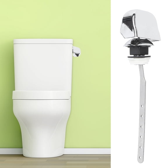 Pawsdot Plated Silver Toilet Flush Handle Lever for Tank Use Side Mount Rustproof Durable Design
