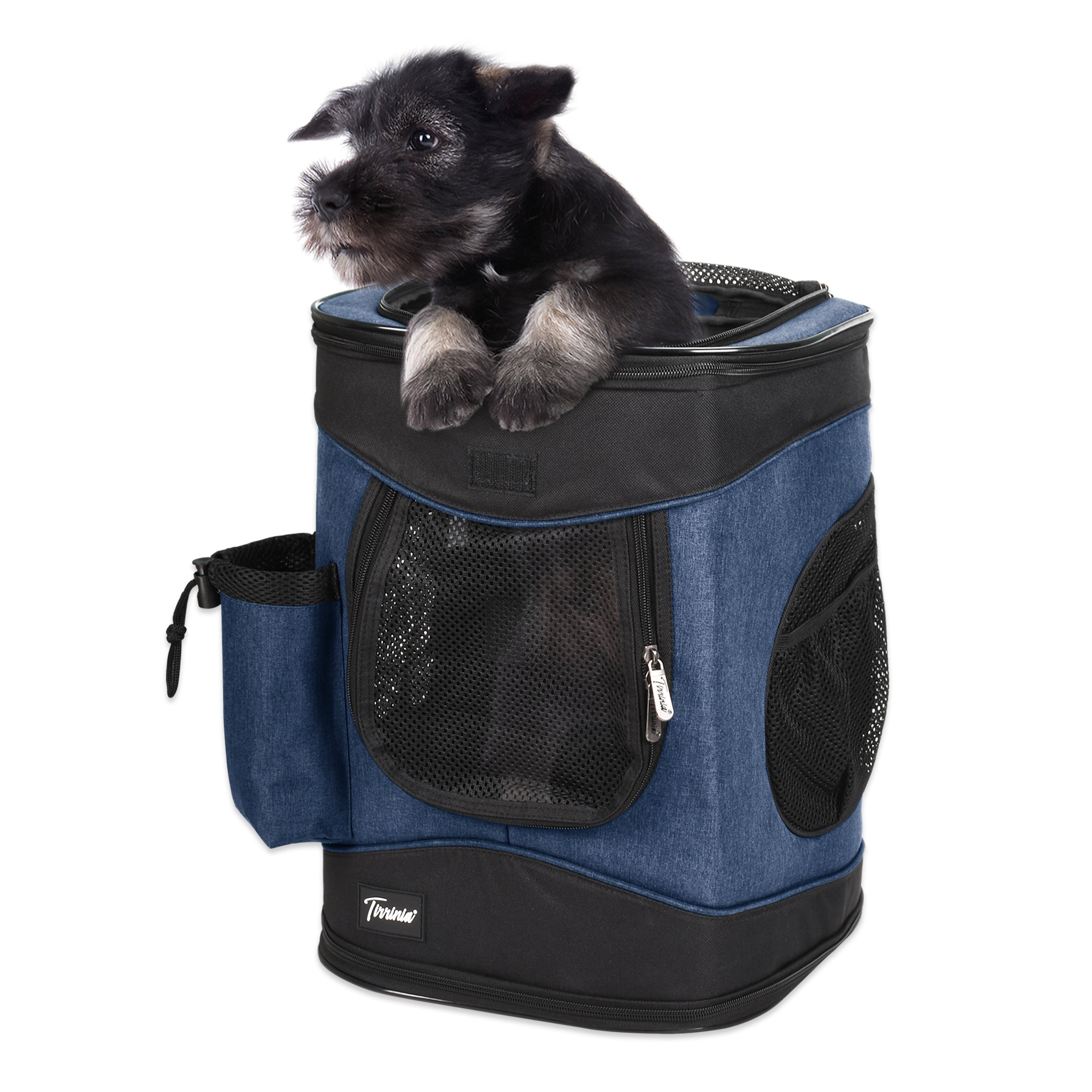 Pawse Pet Carrier Foldable Backpack for Small Cats Dogs And Puppies Upto 18 LBS, Airline-Approved Two-Sided Entry Padded Back Support Travel Carrier for Hiking, Walking, Cycling & Outdoor
