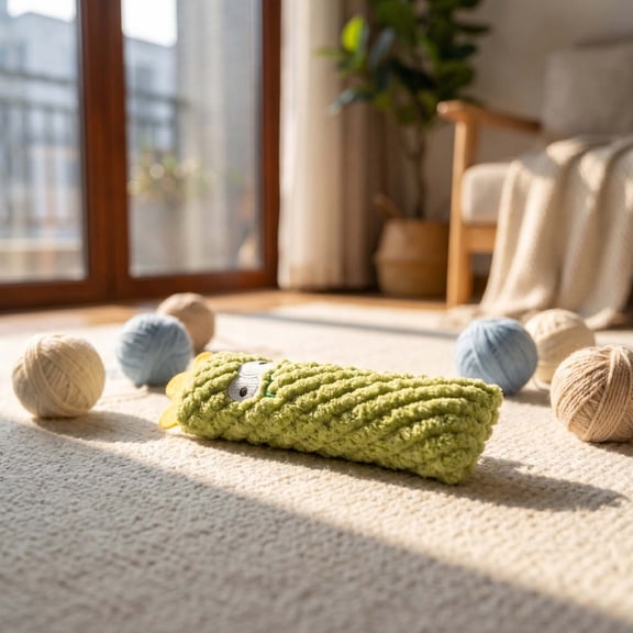Pawsible Cat Toys for Indoor Cats, Interactive Dental Cat Chew Fun Catnip Pillow, Soft Plush Teeth Cleaning Teething Kicker for Cats to Keep Them Busy