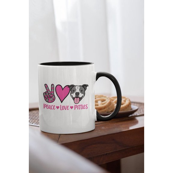 Pawsit Vibes Only Mug, Kitty C1Aoffee Mug with Color Inside, PuppyThemed Coffee Mug, Paw prinT1 Inspirational tea Ceramic Mug