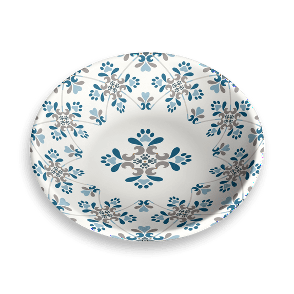 Pawsitano Tile Pet Saucer, (PLANTA), 5.2” x 1.1”/ 0.75 cups