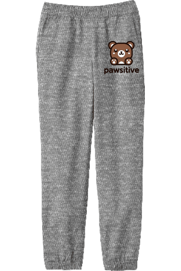 Pawsitive Bear Youth Heather Gray Jogger Pants-Small
