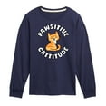 thumbnail image 1 of Pawsitive Cattitude  - Toddler And Youth Long Sleeve Graphic T-Shirt, 1 of 6