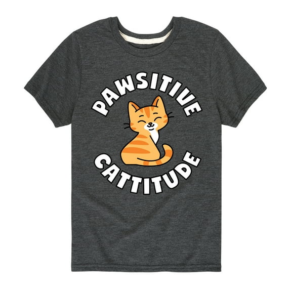 Pawsitive Cattitude - Toddler And Youth Short Sleeve Graphic T-Shirt