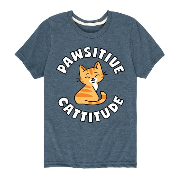 Pawsitive Cattitude - Toddler And Youth Short Sleeve Graphic T-Shirt