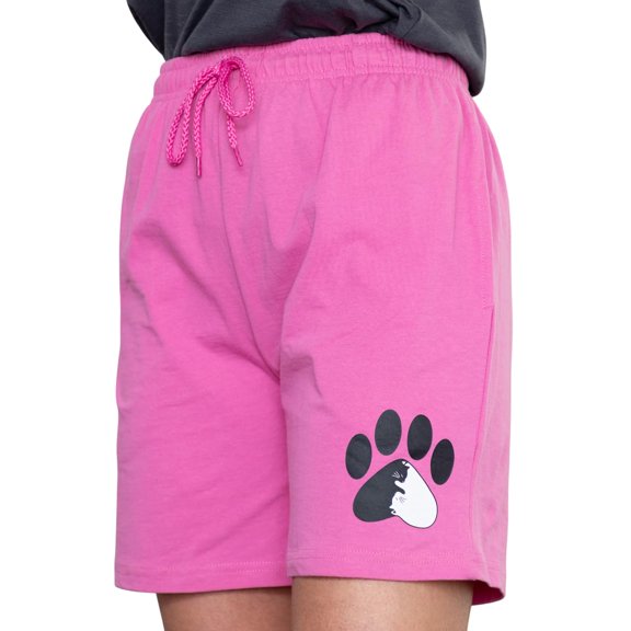 Pawsitively Adorable Pet Print Casual Shorts for Women with Pockets Cotton Drawstring Elastic Waist Lounge Wear