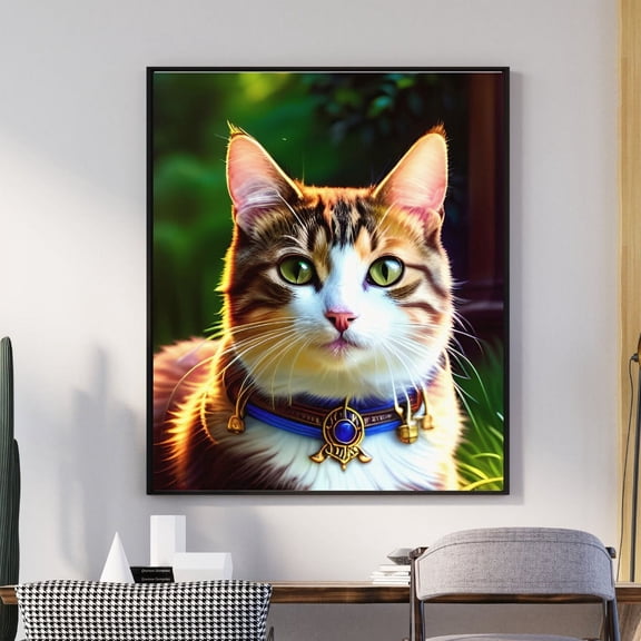 Pawsitively Stunning - Cat Portrait Canvas Wall Art