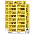 thumbnail image 1 of Pawsome Awesome Work Cat Paw Teacher Student School Sticker Set - Yellow - Gloss Finish - 2.00" Large, 1 of 7